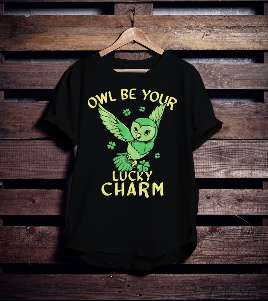 Owl Be Your Lucky Charm Shamrock St Patricks Day Owl T-Shirt