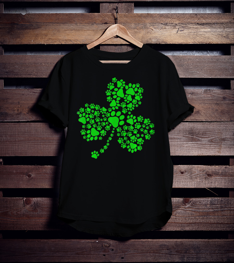 Clover Paw Dog Shamrock T-Shirt