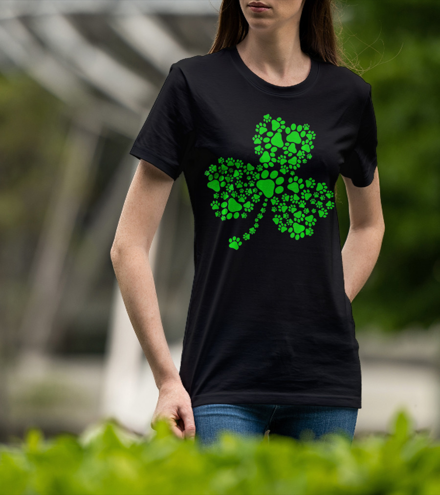 Clover Paw Dog Shamrock T-Shirt