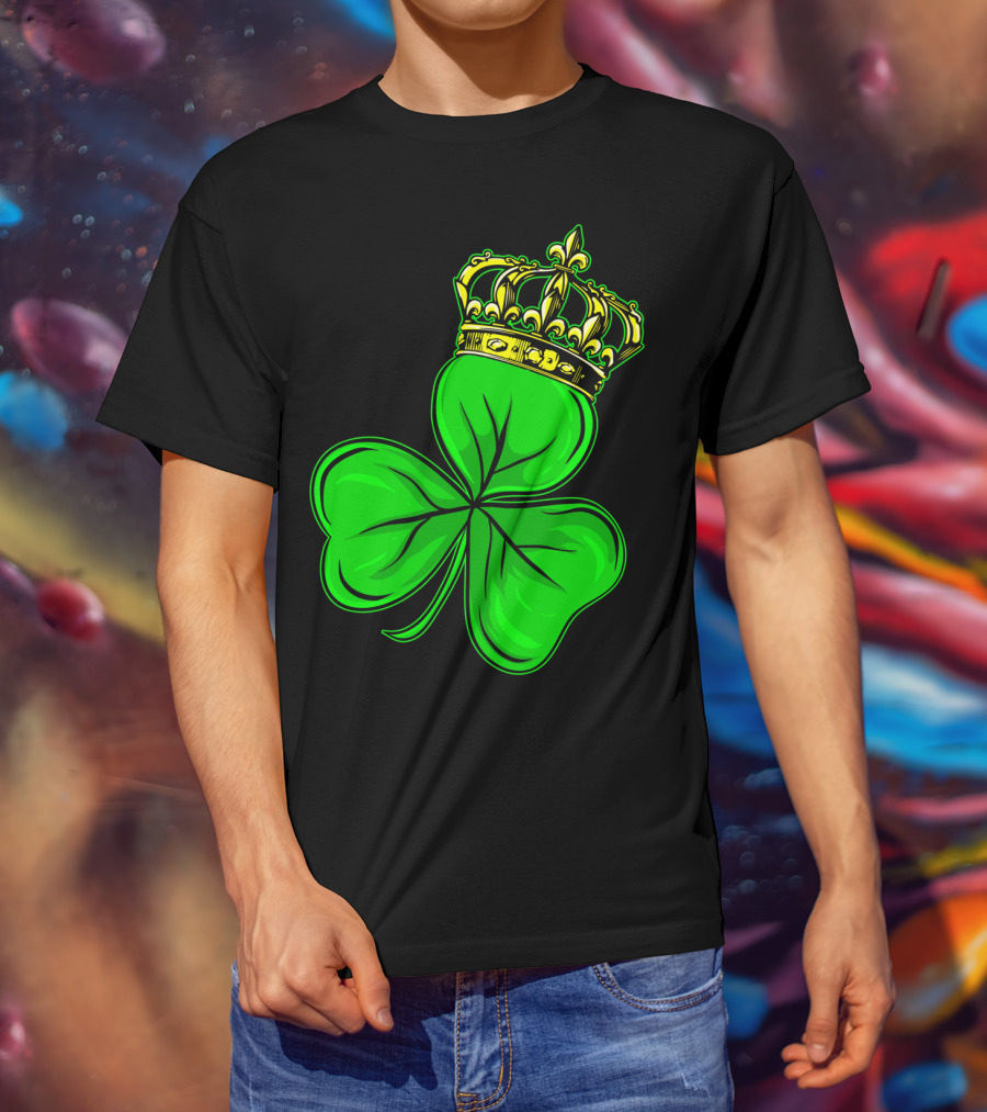 St Patricks Day Shamrock Irish Crown T-Shirt