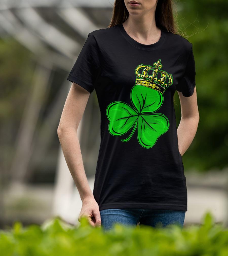 St Patricks Day Shamrock Irish Crown T-Shirt