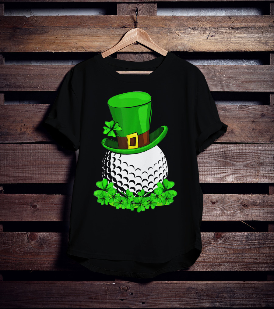 Leprechaun Hat Shamrock Golf St Patricks T-Shirt