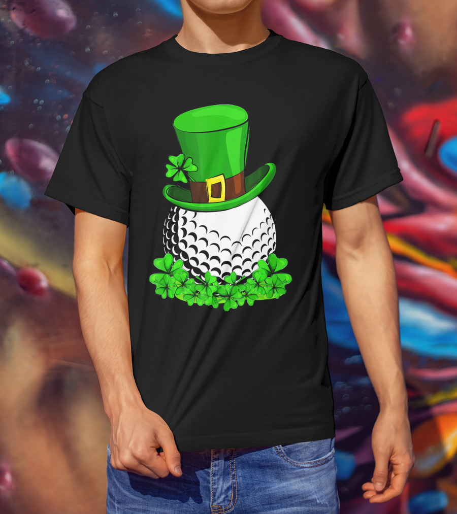 Leprechaun Hat Shamrock Golf St Patricks T-Shirt