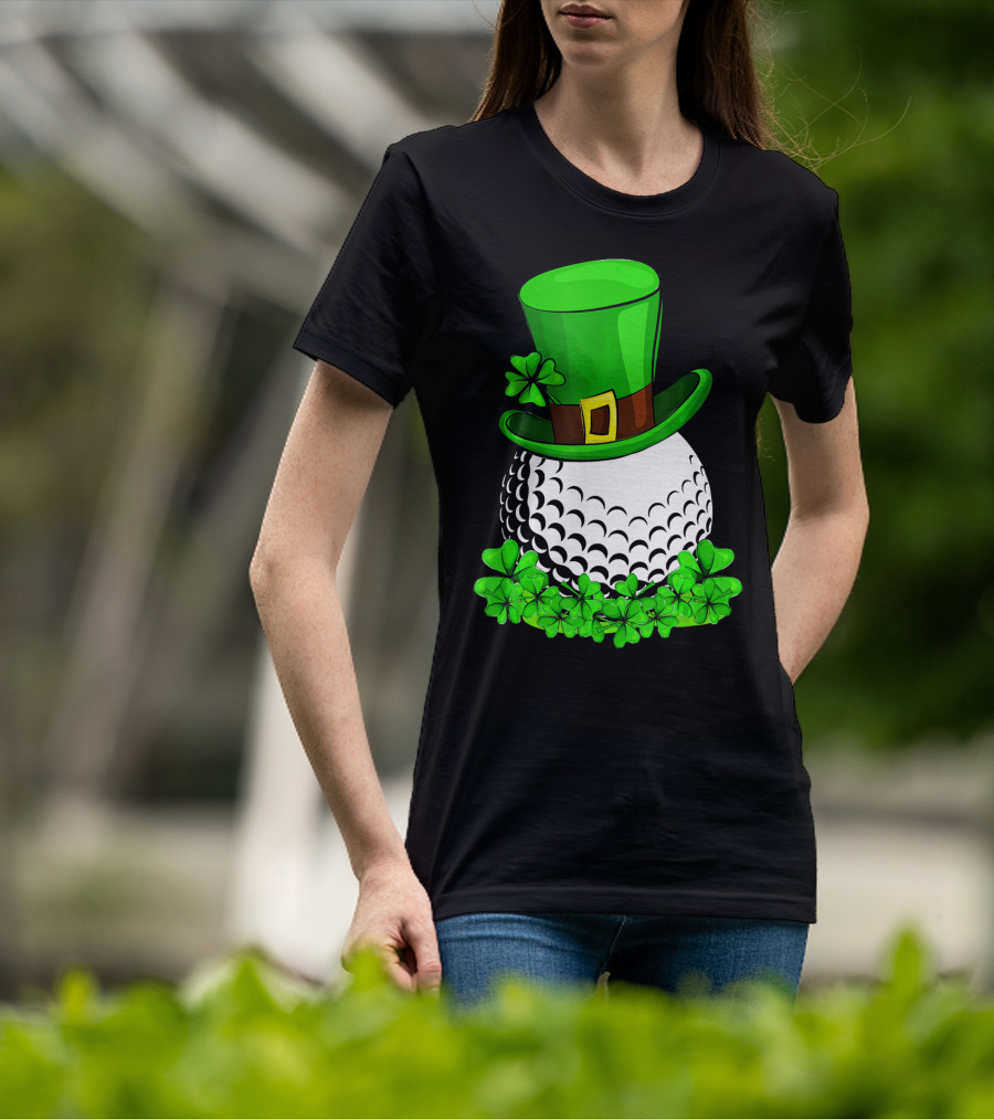 Leprechaun Hat Shamrock Golf St Patricks T-Shirt