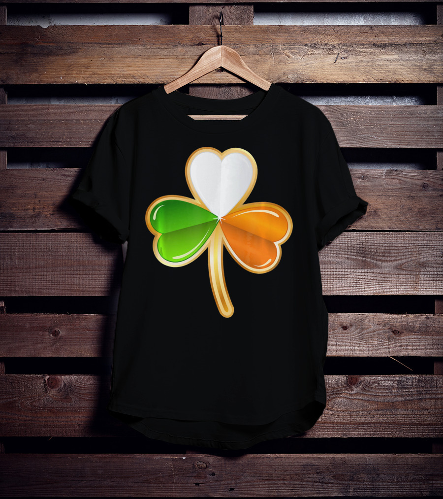Shamrock Irish Flag Colors Green Tie St Pat T-Shirt