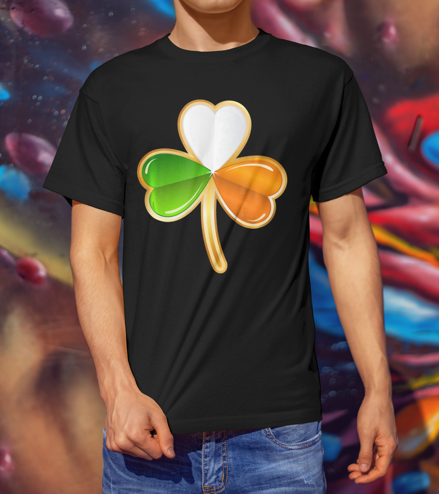Shamrock Irish Flag Colors Green Tie St Pat T-Shirt