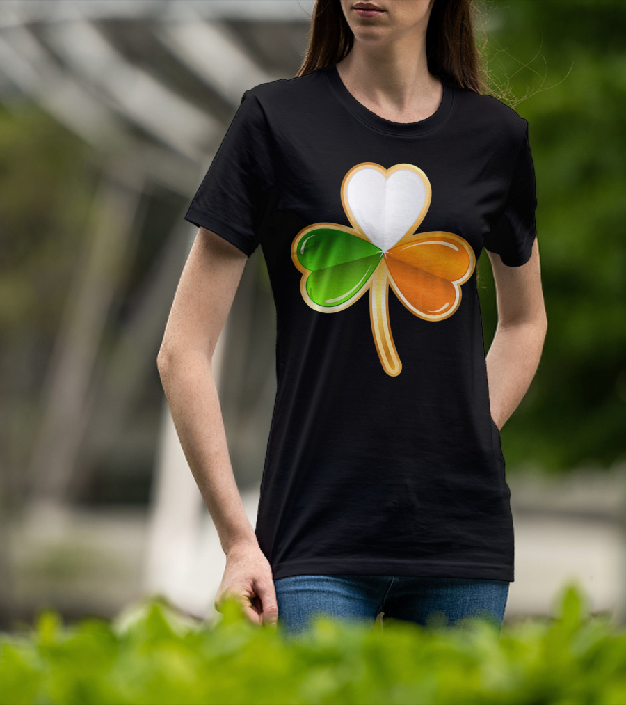 Shamrock Irish Flag Colors Green Tie St Pat T-Shirt