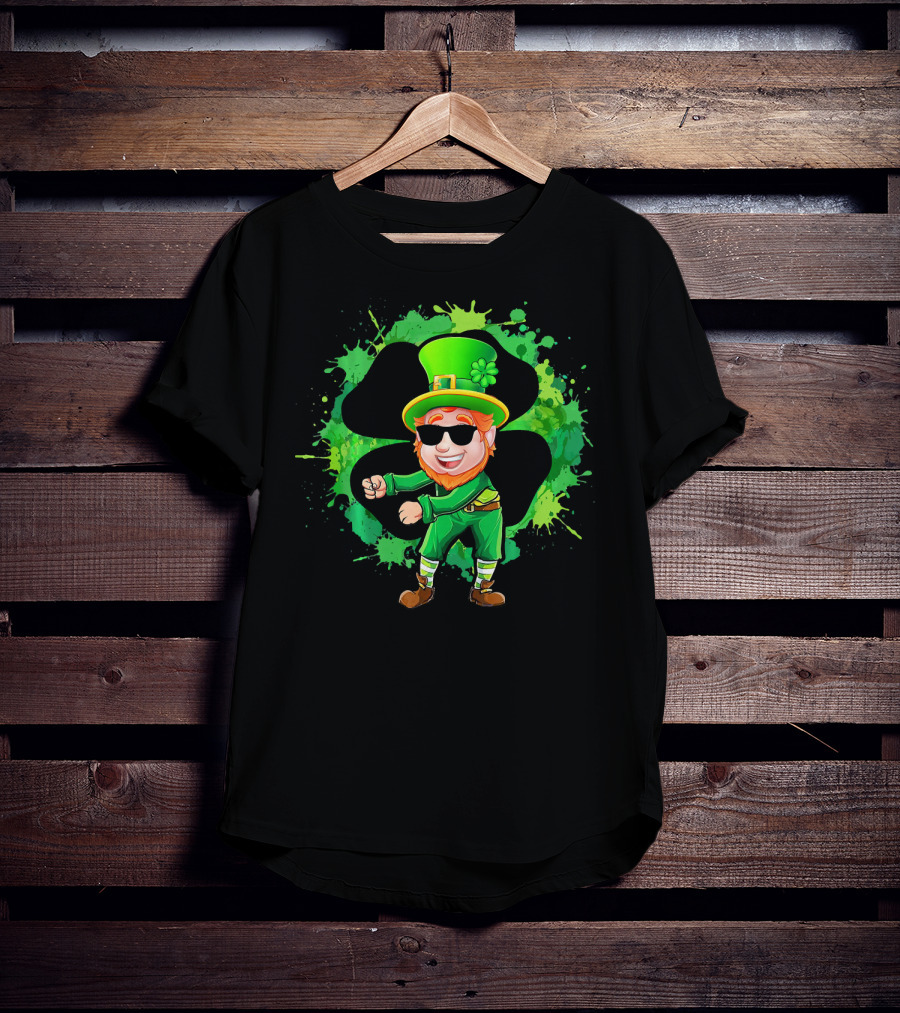 Flossing Leprechaun Funny Floss St Patrick's Day Shamrock Dance T-Shirt