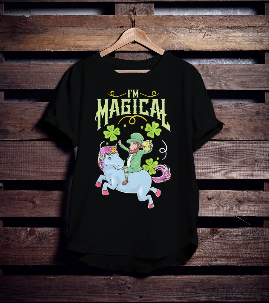 I'm Magical Leprechaun Riding Unicorn T-Shirt