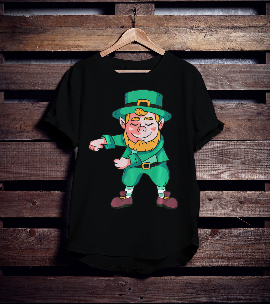 Flossing Leprechaun St. Patrick's Day Celebration Dance T-Shirt