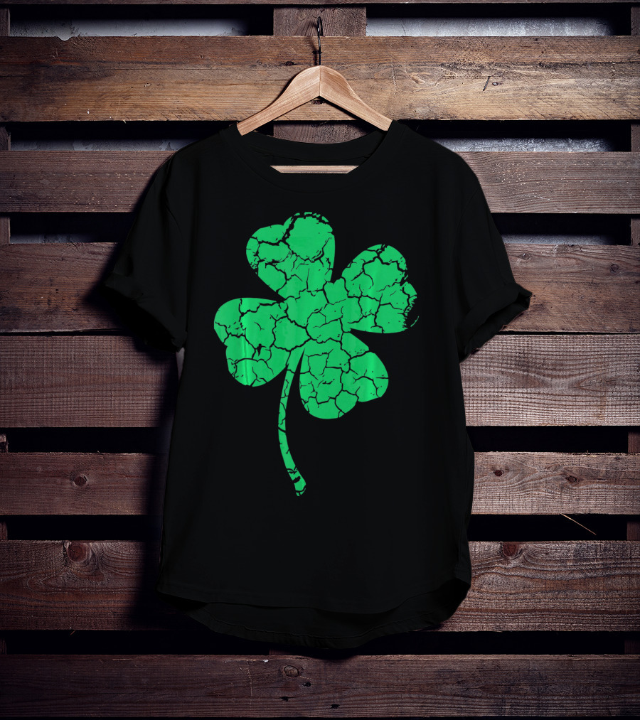 Distressed Four Leaf Clover Lucky T-Shirt