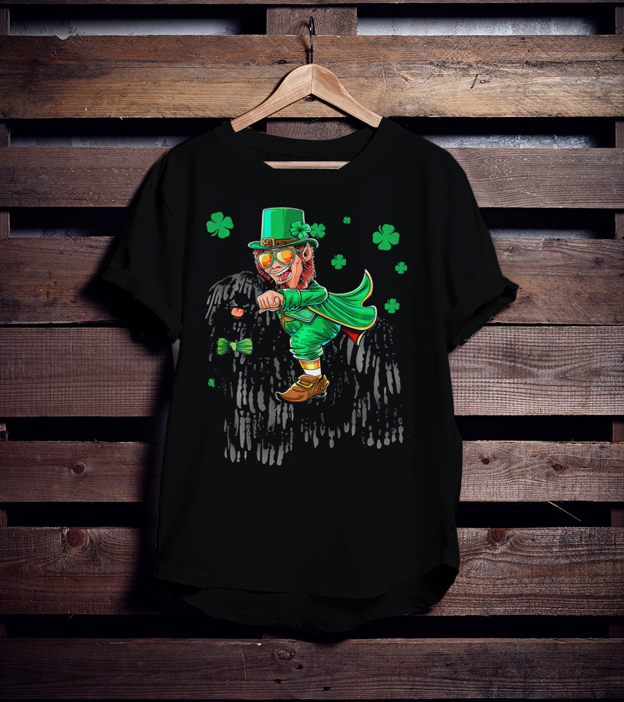 Leprechaun Puli Shamrock St. Patricks Celebration With Bowtie And Hat T-Shirt