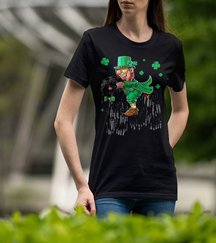 Leprechaun Puli Shamrock St. Patricks Celebration With Bowtie And Hat T-Shirt