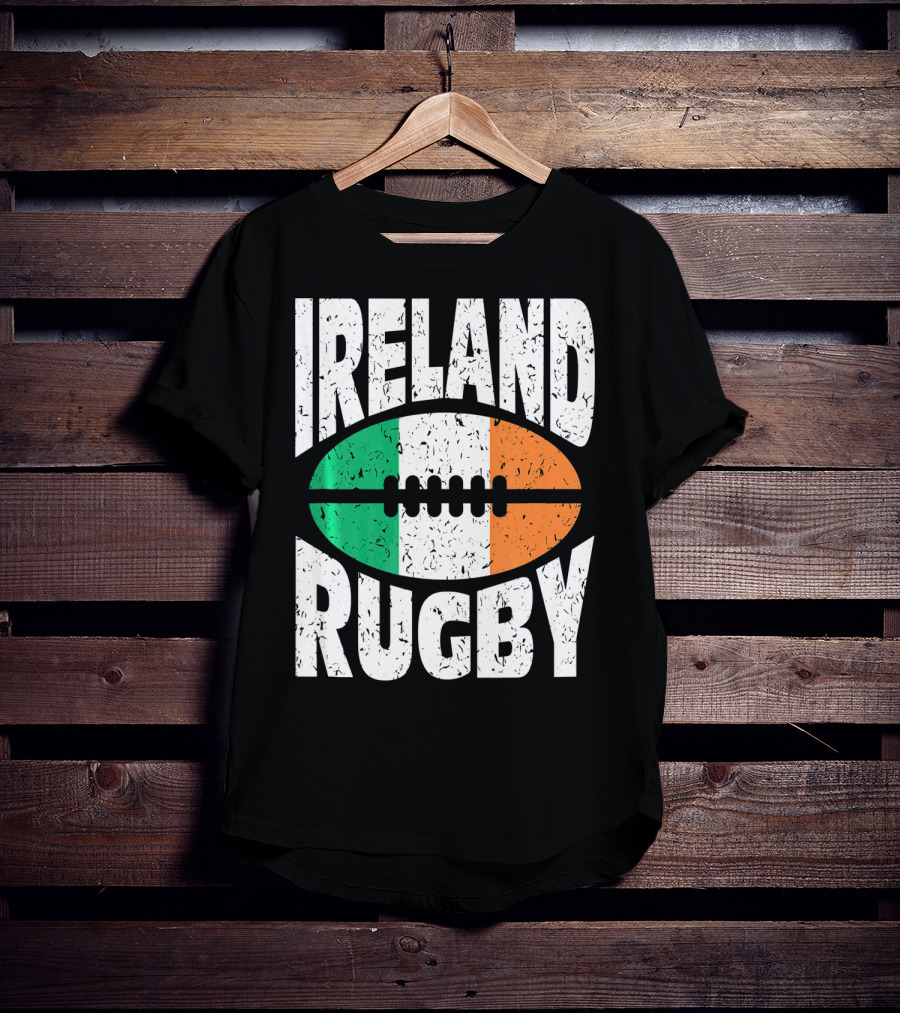 Ireland Rugby Irish Flag Rugby Ball T-Shirt