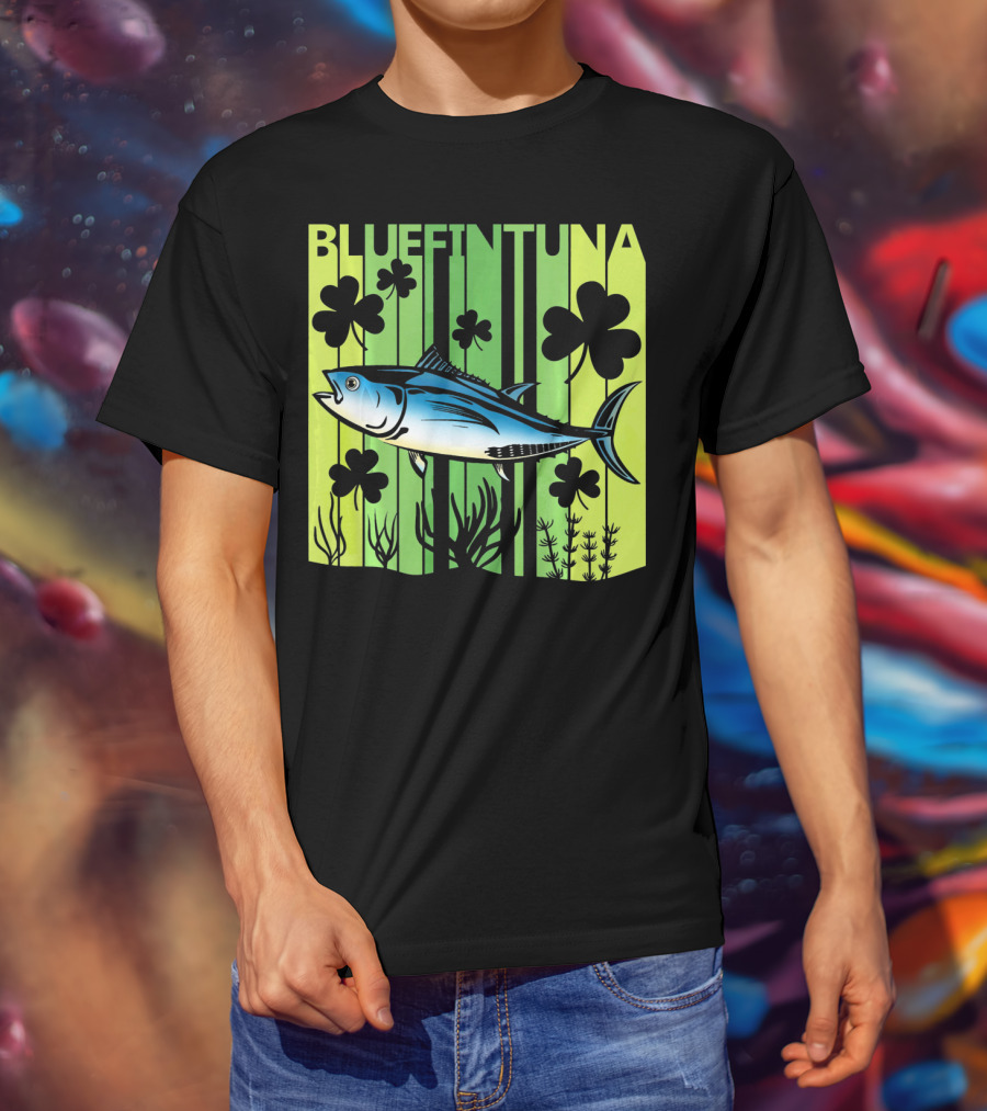 Bluefin Tuna Clover Luck T-Shirt