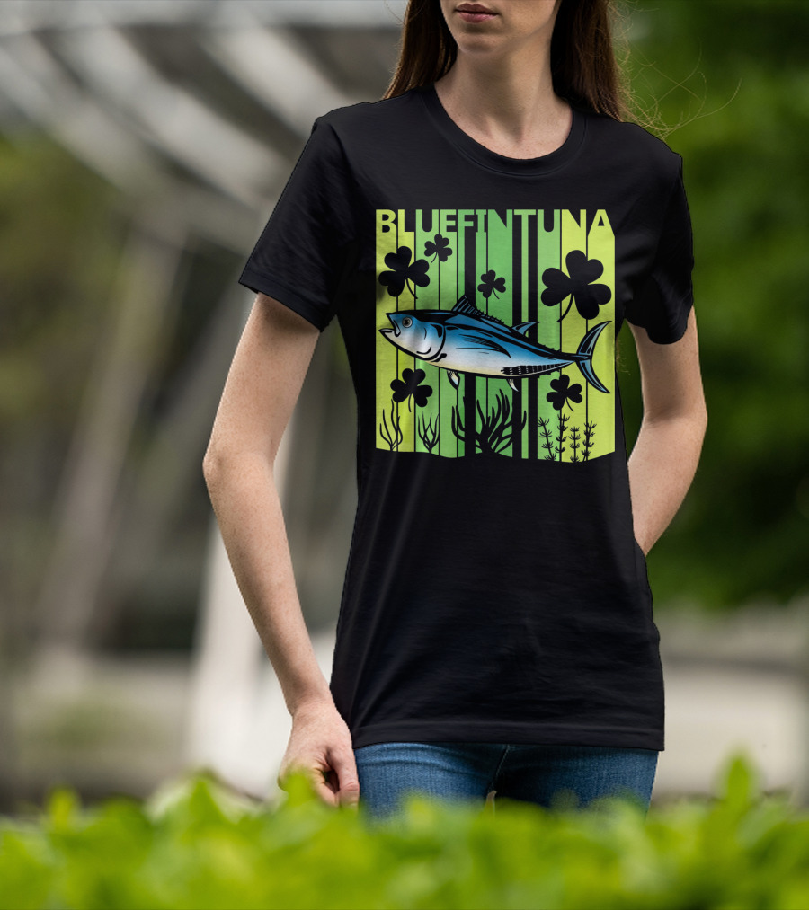 Bluefin Tuna Clover Luck T-Shirt