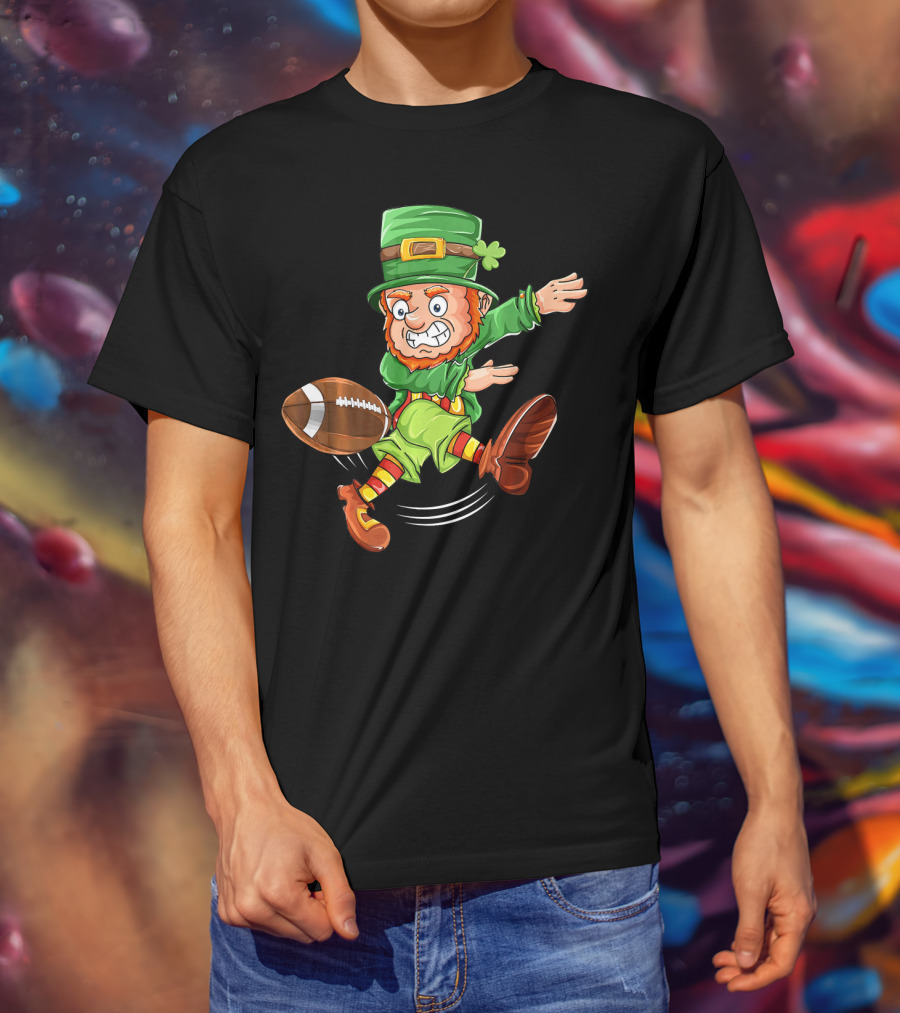 Leprechaun Rugby Kick St Patricks Day Coach Fun T-Shirt