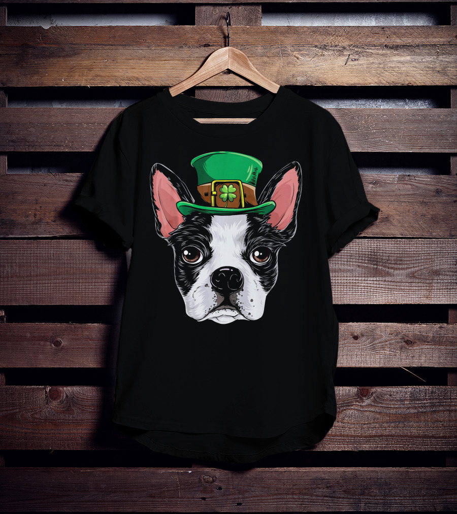 Boston Terrier Saint Patrick's Day Hat T-Shirt