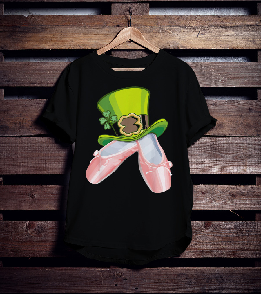 Leprechaun Ballet Shoes And Green Hat T-Shirt