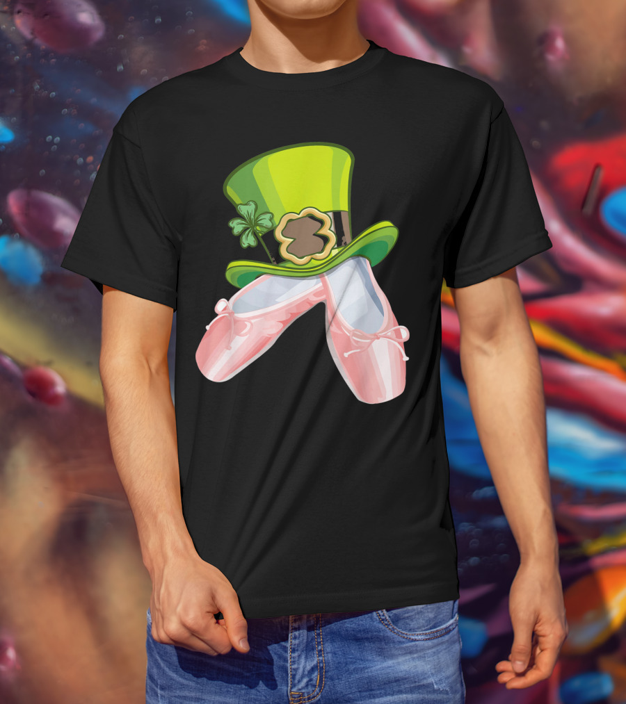 Leprechaun Ballet Shoes And Green Hat T-Shirt