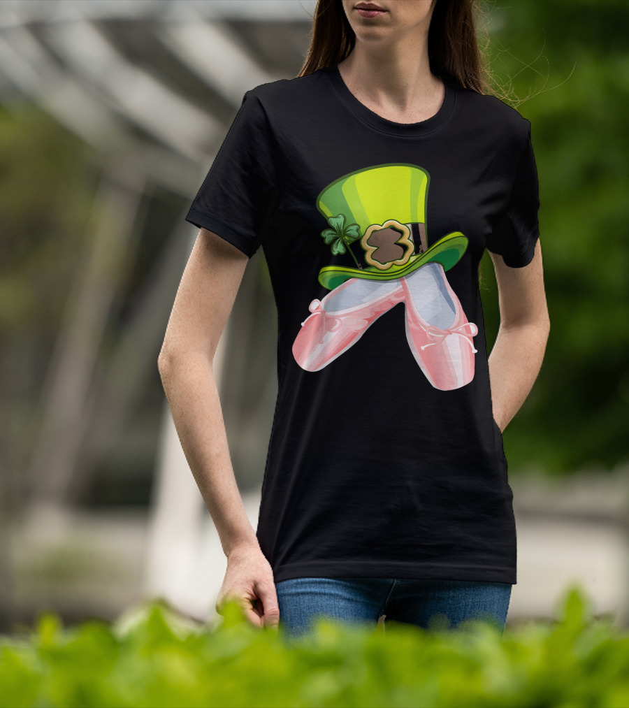 Leprechaun Ballet Shoes And Green Hat T-Shirt