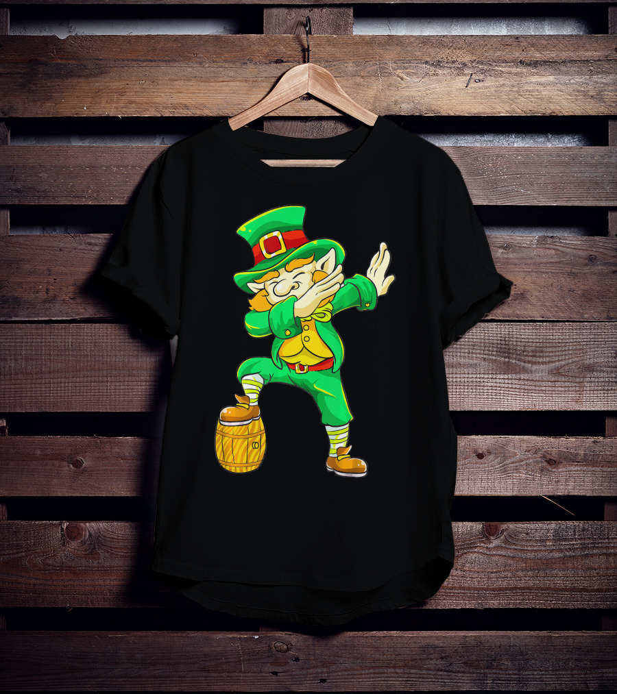 Dabbing Leprechaun Irish St Patrick's Day Beer Keg T-Shirt