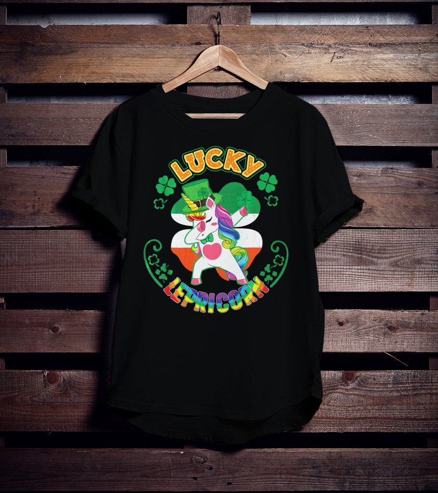 Lucky Lepricorn Unicorn Dab Leprechaun St. Patrick's Day T-Shirt