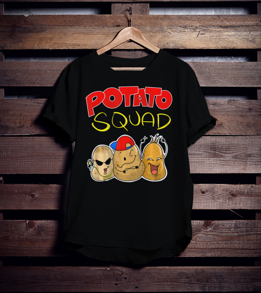Potato Squad Cute Funny Vegetarian Crew T-Shirt