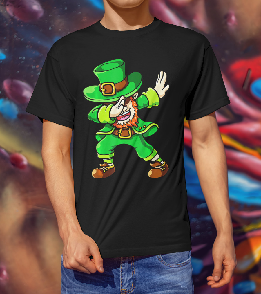 St Patricks Day Dabbing Leprechaun Irish Celebration T-Shirt