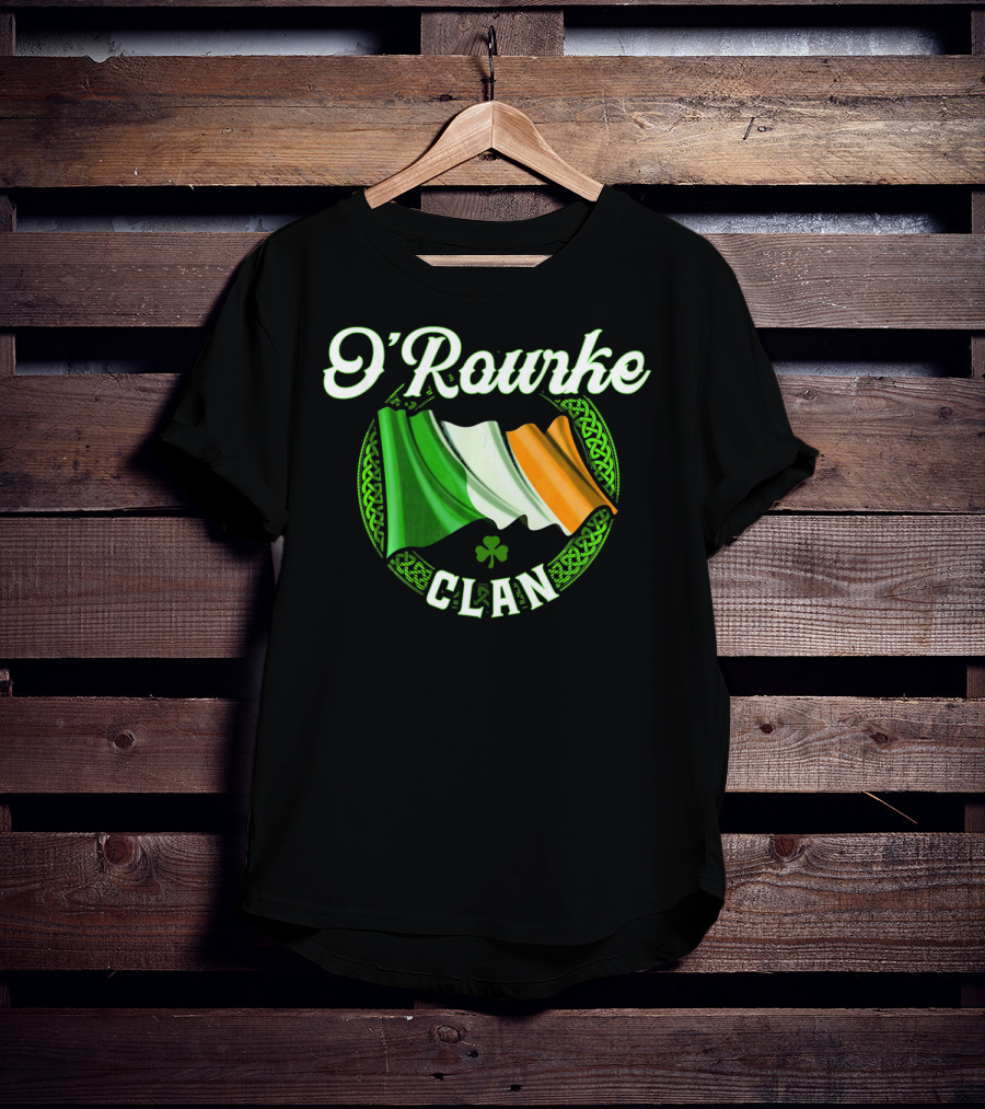 ORourke Clan Irish Flag Ireland Surname T-Shirt