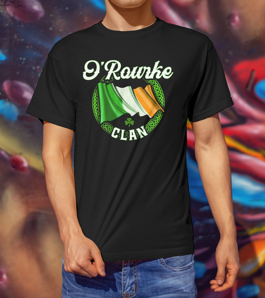 ORourke Clan Irish Flag Ireland Surname T-Shirt