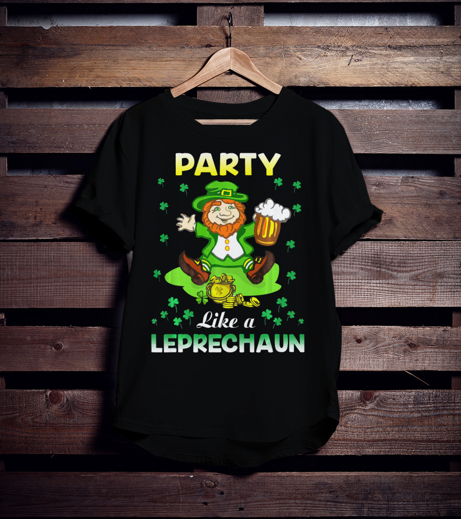 Party Like A Leprechaun Irish Green T-Shirt