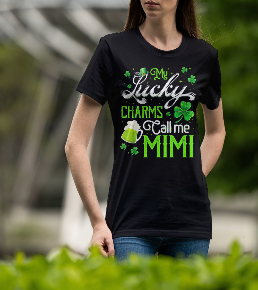My Lucky Charms Call Me Mimi Saint Patrick's Day Shamrock Beer T-Shirt