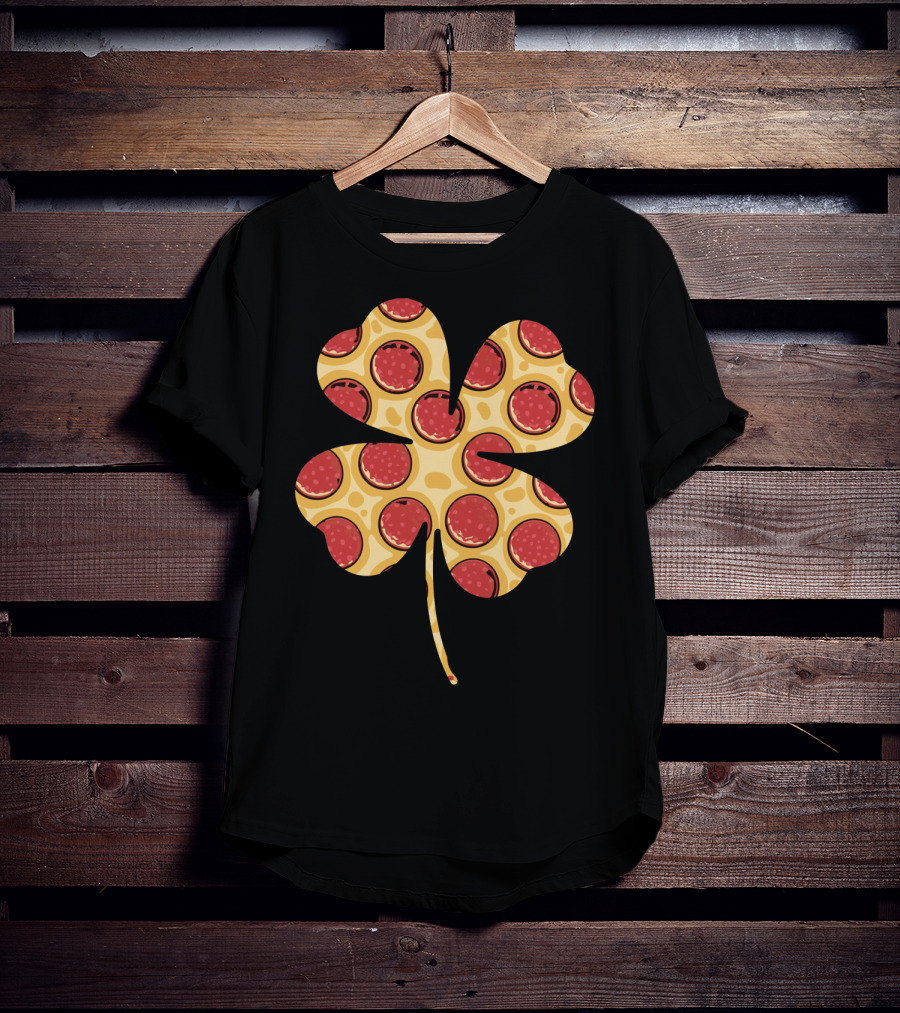 Shamrock Pizza Pepperoni Longsleeve St Patri T-Shirt