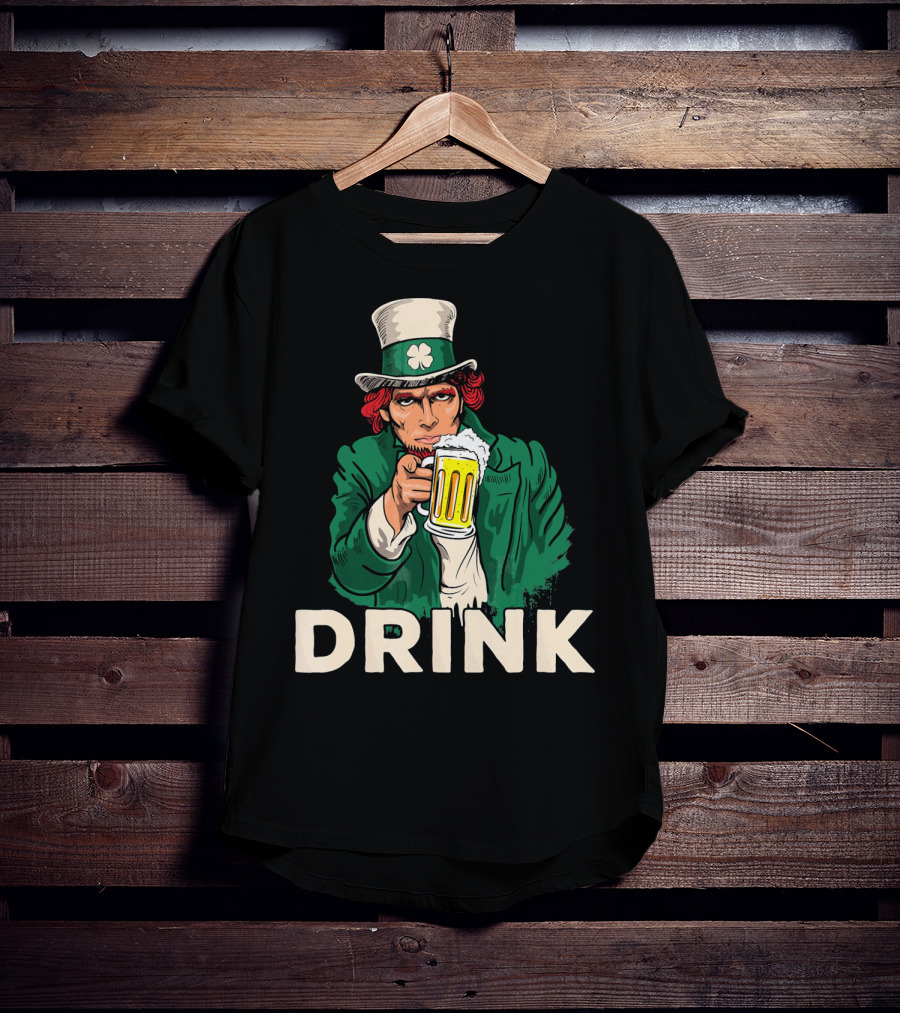 Drink Beer Funny Irish St. Patrick's Day T-Shirt