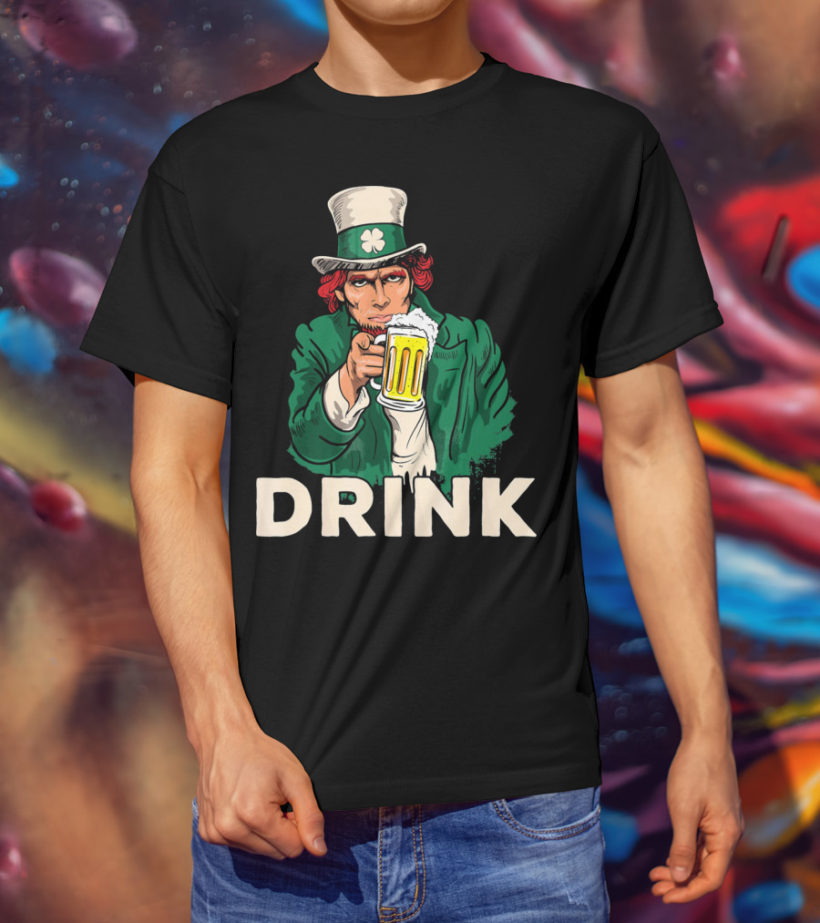 Drink Beer Funny Irish St. Patrick's Day T-Shirt