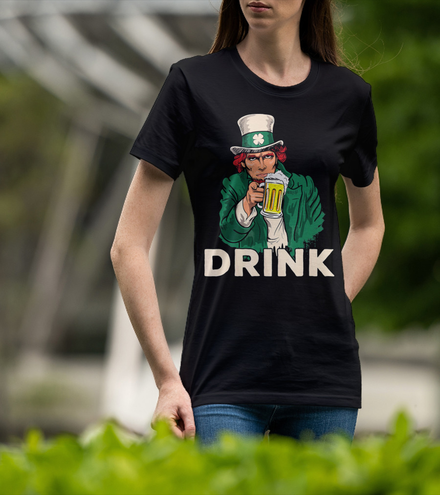 Drink Beer Funny Irish St. Patrick's Day T-Shirt