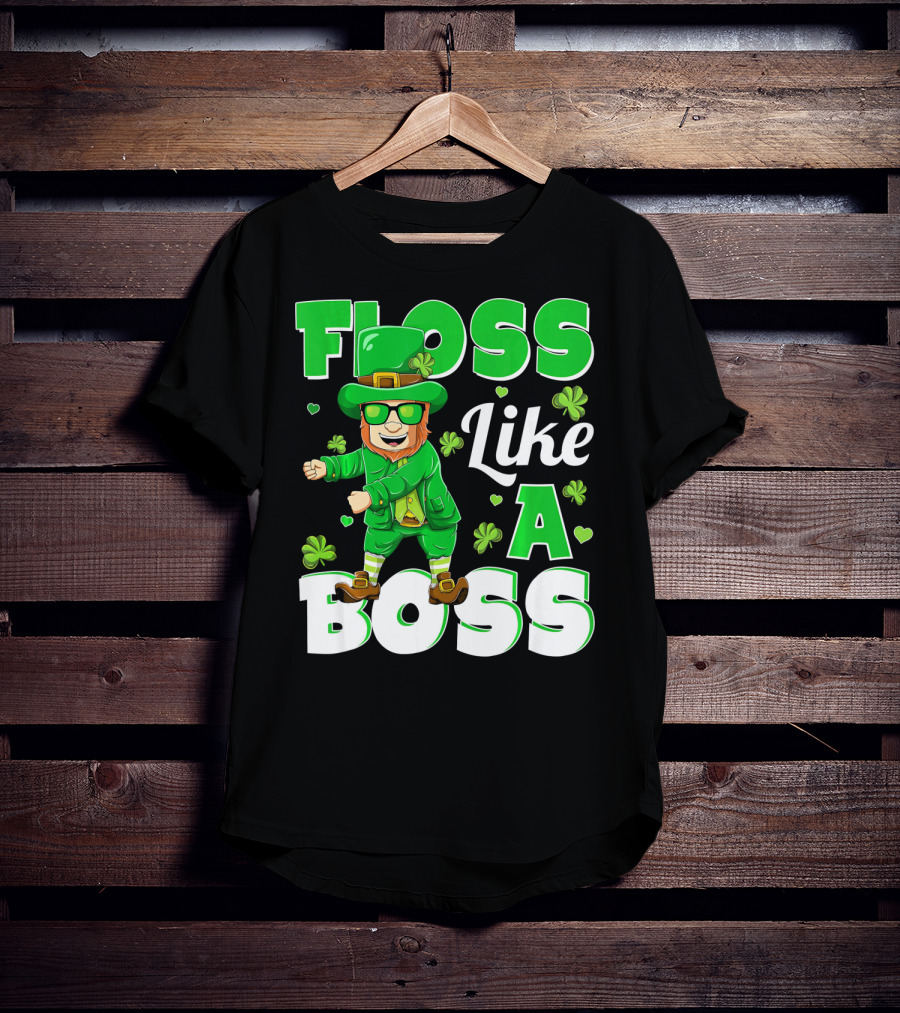 Floss Like A Boss St Patricks Day Leprechaun Dance T-Shirt