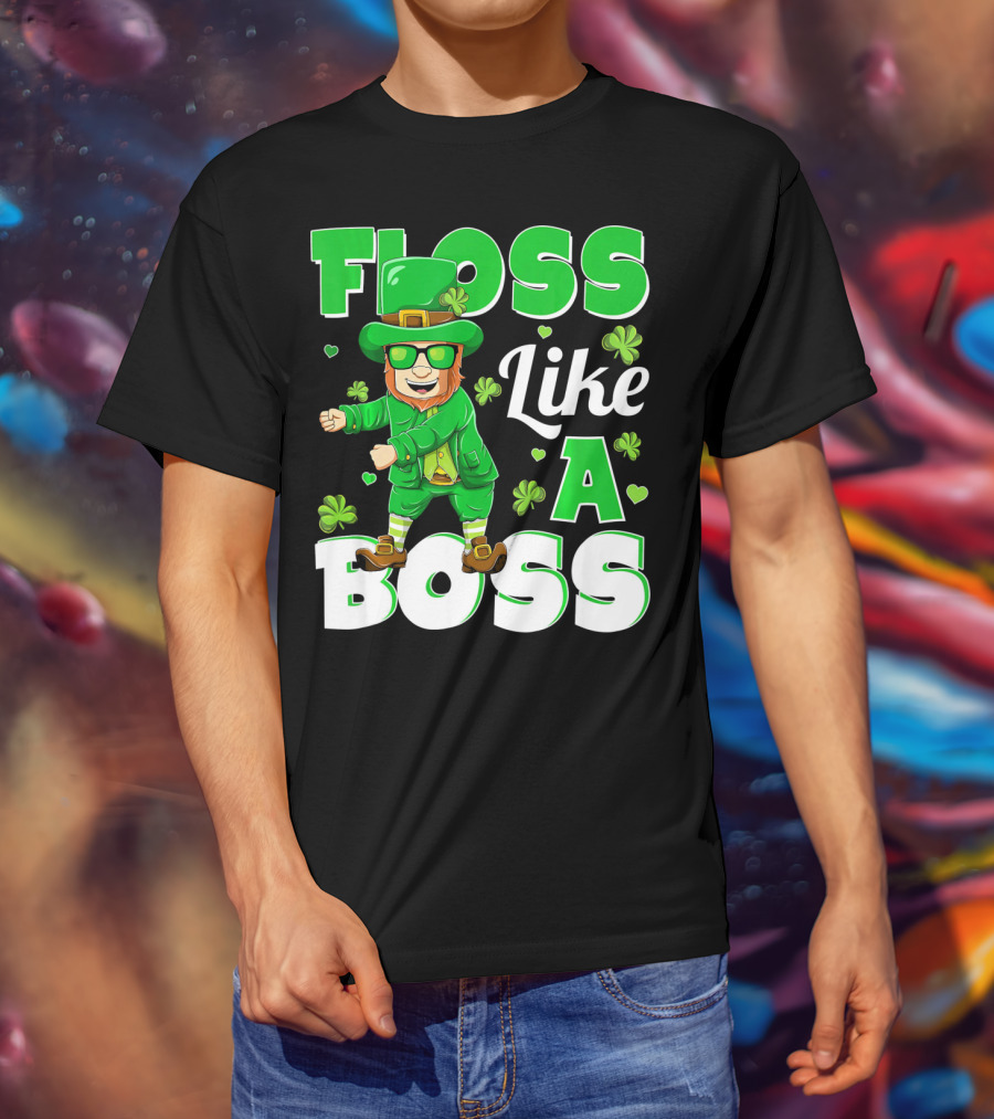 Floss Like A Boss St Patricks Day Leprechaun Dance T-Shirt