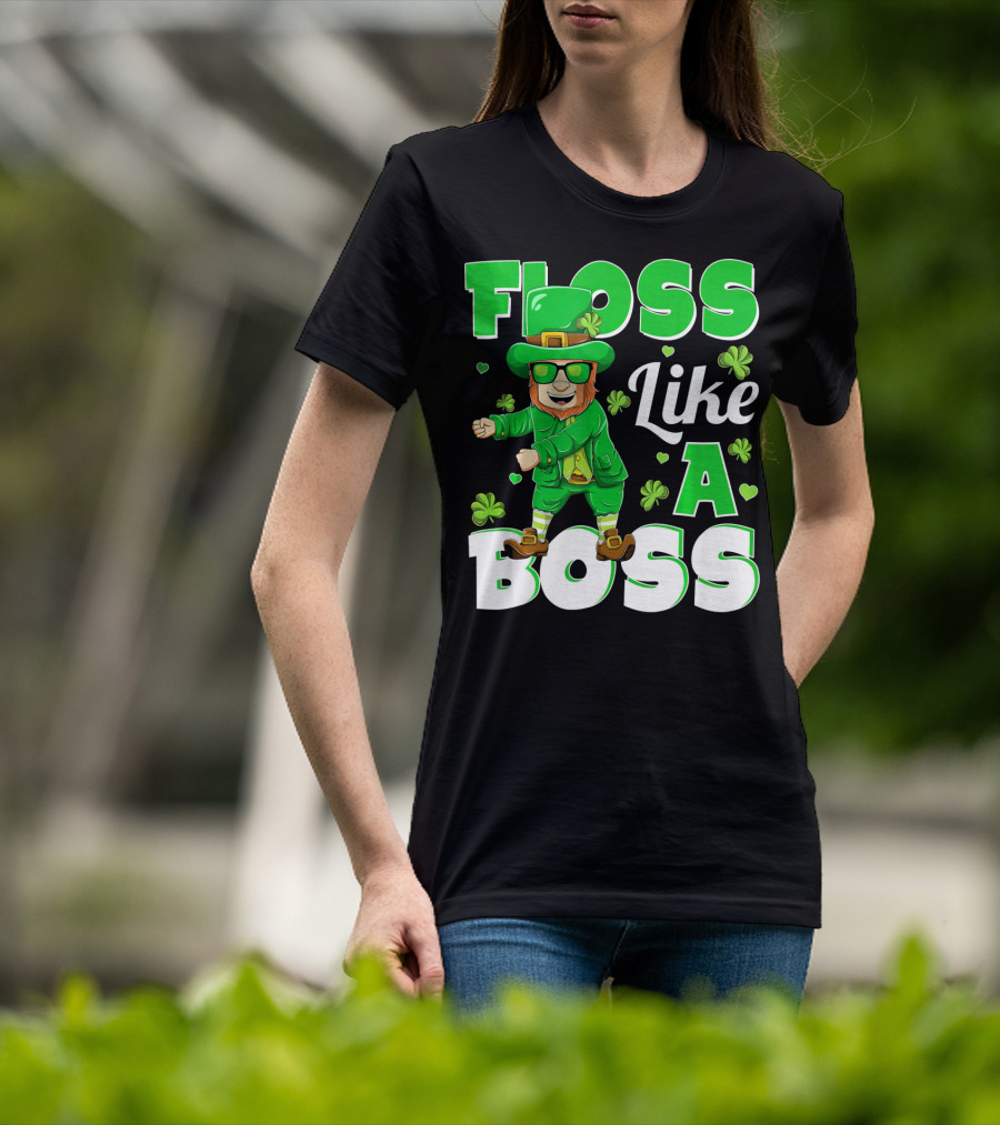 Floss Like A Boss St Patricks Day Leprechaun Dance T-Shirt
