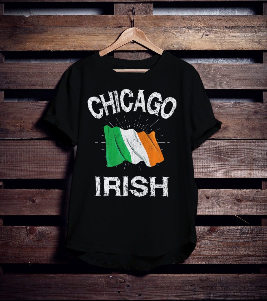 Chicago Irish Flag Retro St. Patrick's Day T-Shirt
