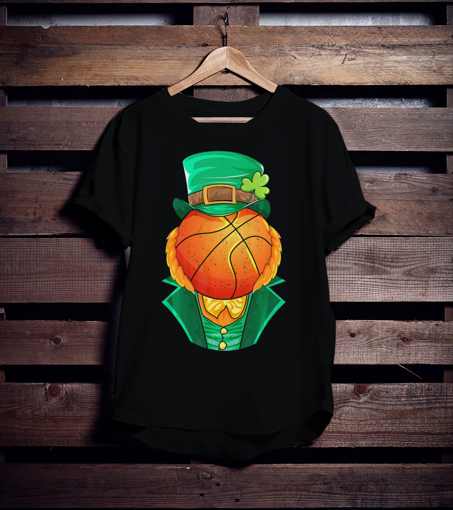 Leprechaun Basketball Head St Patrick's Day Irish T-Shirt