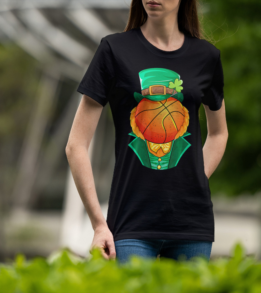 Leprechaun Basketball Head St Patrick's Day Irish T-Shirt