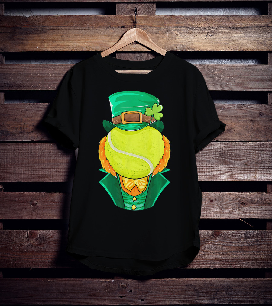 Leprechaun Tennis Ball Head St Patrick's Day Fun T-Shirt