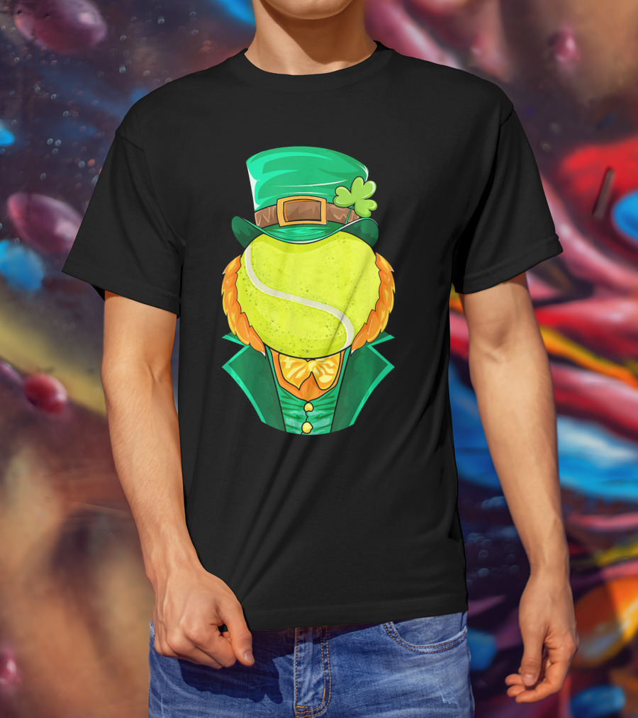 Leprechaun Tennis Ball Head St Patrick's Day Fun T-Shirt