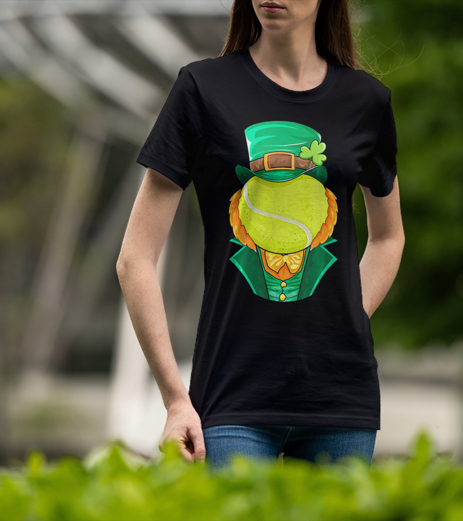 Leprechaun Tennis Ball Head St Patrick's Day Fun T-Shirt