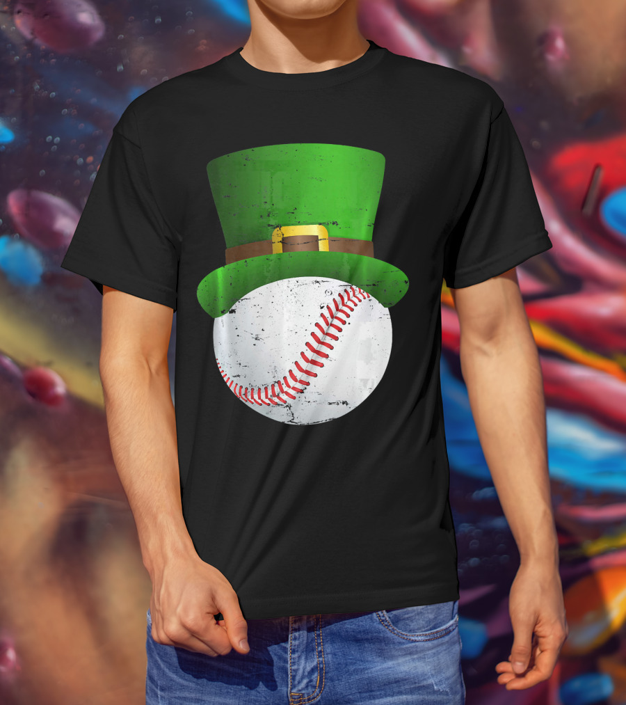 St Patricks Day Leprechaun Hat Baseball Fun T-Shirt