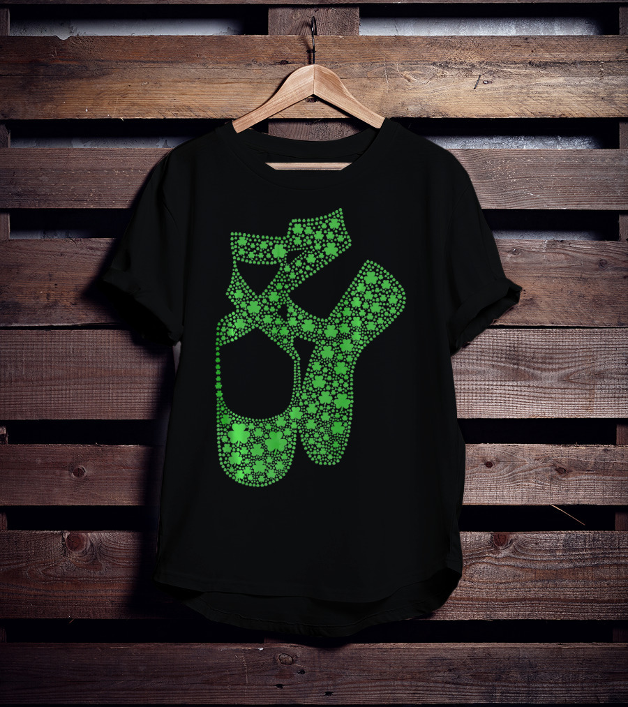 Shamrock Ballet Shoes St. Patricks Day Celebration T-Shirt