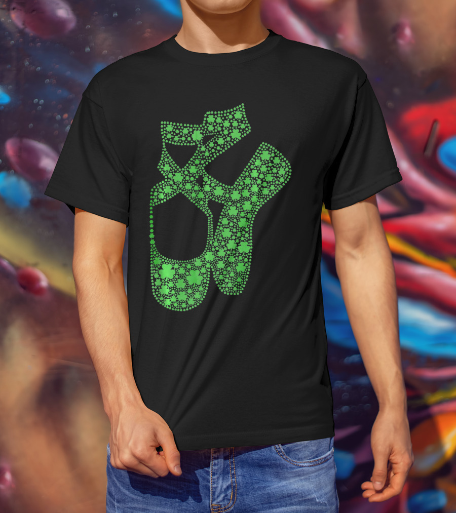 Shamrock Ballet Shoes St. Patricks Day Celebration T-Shirt