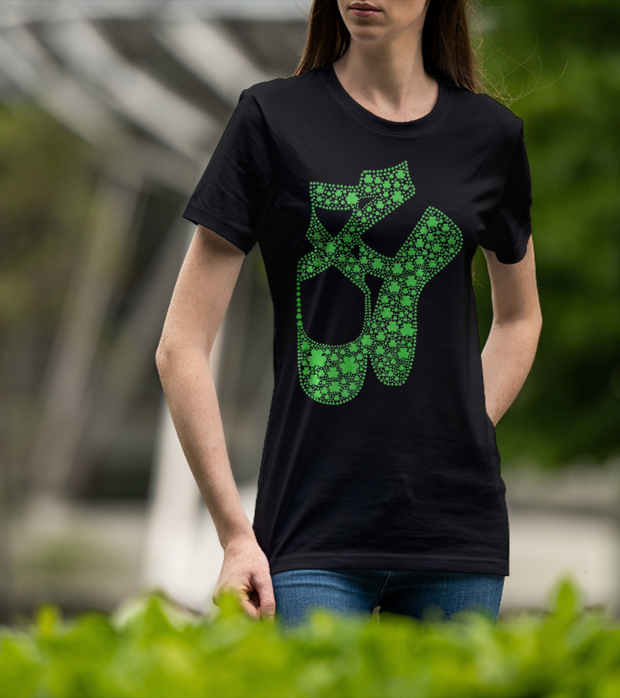 Shamrock Ballet Shoes St. Patricks Day Celebration T-Shirt